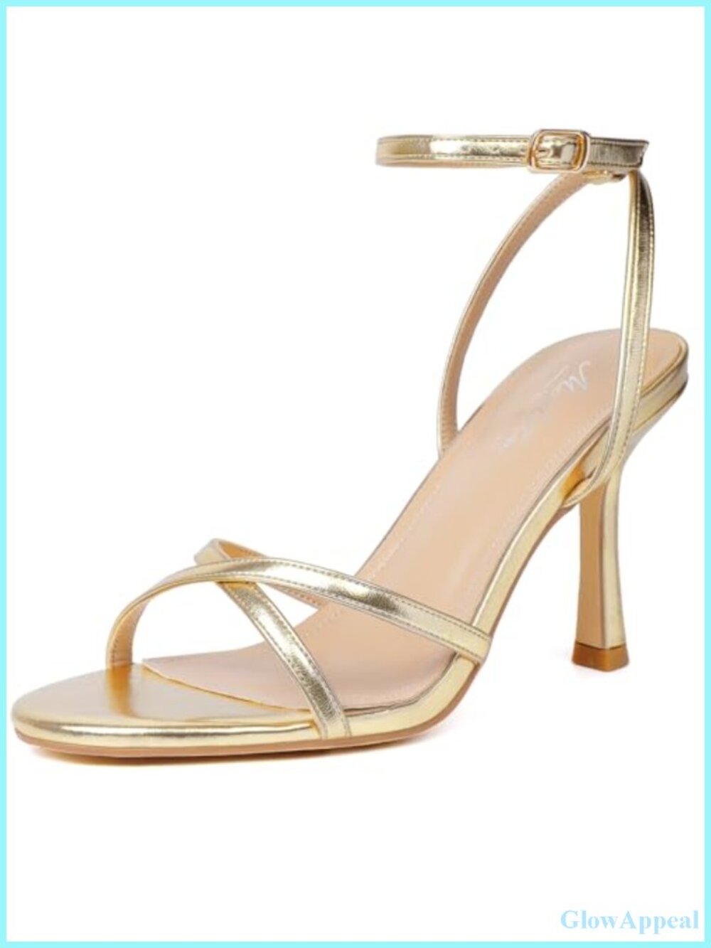Strappy Ankle Strap Heeled Sandals Faux Leather Stiletto Party Prom Wedding